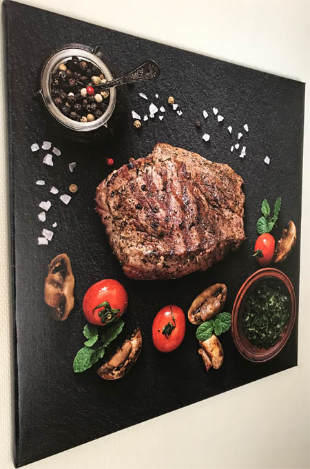 Canvastavla med Kött